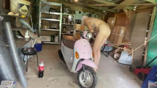 cuteblonde666 Hairy girl - motorbike cleaning - Hairy-3