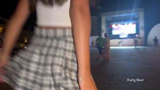Katty West - Minipack 2 An excited girl 18 y o  dances in public and shows panties-9