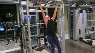 Brunette Late Night Workout-2