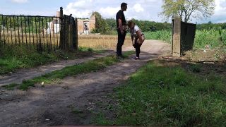 Risky public blowjob near ruined factory-5