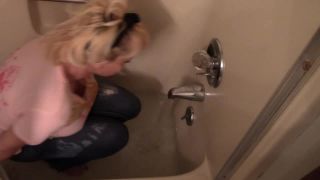 adult video clip 48 randy moore femdom Wet Jeans and T-shirt in Bath Tub, barefoot on feet porn-1