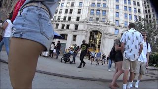 Tourist girl with terrific butt in loose  shorts-6