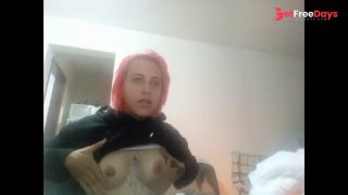 Goth Girl Playing With Her Boobs-2