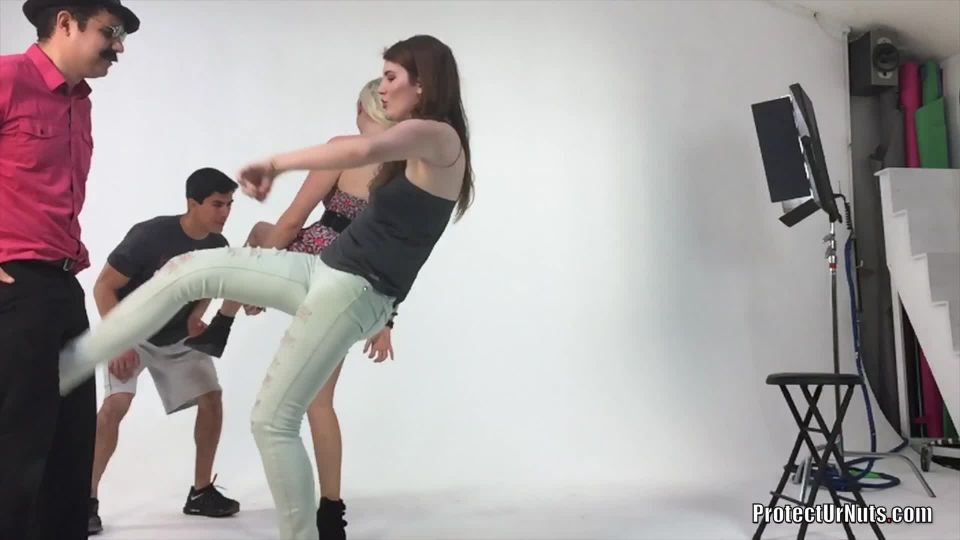 free online video 40 ProtectUrNuts - The Kick in the Balls Challenge - kicking - fetish porn nylon fetish sex