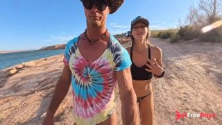 Camping and thonging in public Sex while camping van life windy day-7