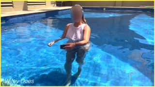 WifeyDoesHOT MILF in wet shirt underwater hotel pool-1