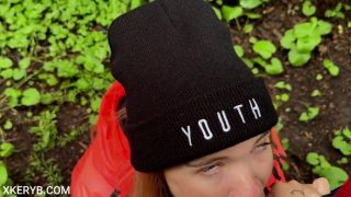 Woods Girlfriend sucked deep throat and was fucked hard in the woods-4