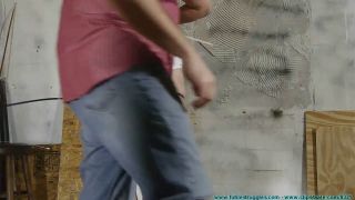 237 - Jolies Big Tits Bounce As She Hops To the Workshop To Be Ziptied 1.-3