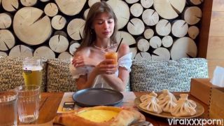 Public Anna Ralphs Anna Ralphs Gives Her Date A BJ And Facial In Public Restaurant Toilet-1