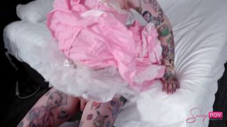 POV Harlee Chanel Incredible Tattooed Sissy Maid Blows You Away-8