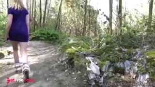 [GetFreeDays.com] Dirty outdoor teen sucks on hard cock in the woods Adult Clip May 2023-9