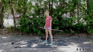  SFW Lora Cross Fitness Babe Outdoor Workout Ignore  Lora Cross -0