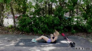  SFW Lora Cross Fitness Babe Outdoor Workout Ignore  Lora Cross -9