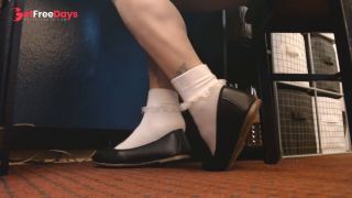 [GetFreeDays.com] Closeup Ruffled Socks Pantyhose Ballet Flats Tease Adult Clip May 2023-7