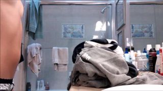 Nice brunete teen with hairy pussy taking a shower. hidden cam - amateur porn - amateur porn clothing fetish-1