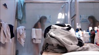 Nice brunete teen with hairy pussy taking a shower. hidden cam - amateur porn - amateur porn clothing fetish-6