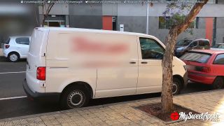   Father  Father  Onlyfans - Risky Public Sex In a Moving Van Ends With Cumshot On Her Tits My Sweet Apple - Cumshots-7