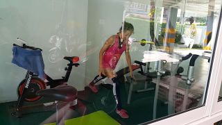 Dream4AngelRisky Fitness at PUBLIC GYM # Sexy Ventilated sport shorts # Day 1-1