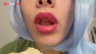 mouth and lips I eat and suck the ice cream-3