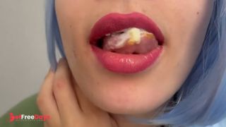 mouth and lips I eat and suck the ice cream-4