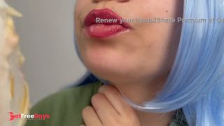 mouth and lips I eat and suck the ice cream-8