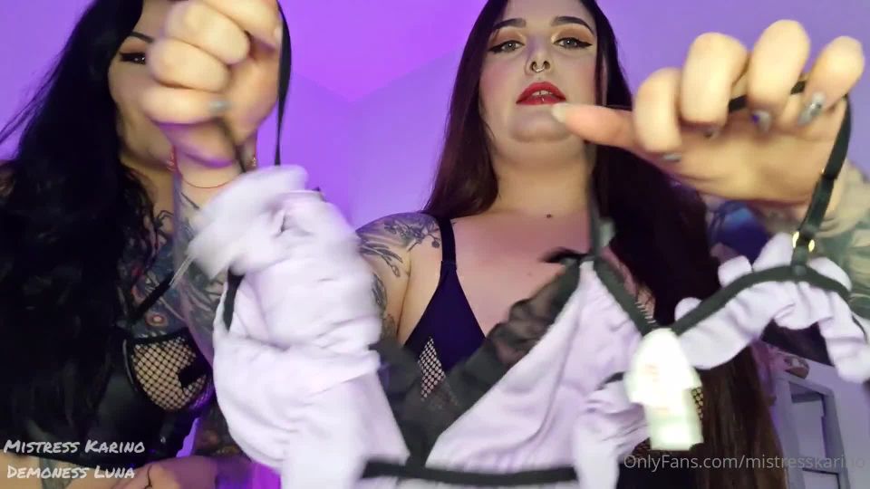 Demoness Luna and I will transform you from ugly slave into our sissy POV.