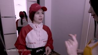 Lesya Moon - Hot brunette fucked a pizza delivery girl 1080P - Amateur-1