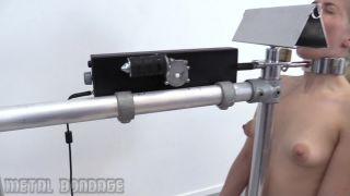 online video 1 your blowjob Metal Bondage – MB660 – Liz versus the Blowjob Machine, custom steelbound collar on blowjob porn-0