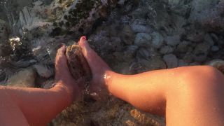 M@nyV1ds - PregnantMiodelka - Foot fetish Girl rubbing big stone with-7