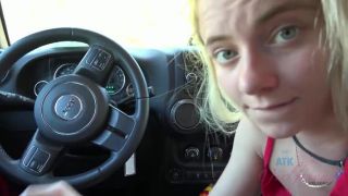 You find a private place to fuck Riley in the car POV!-9