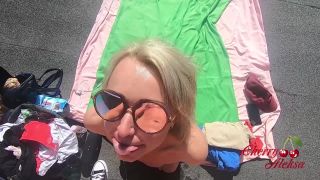 Blonde Blowjob Huge Cock and Cum in Mouth POV-2