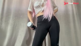 I do gymnastics in leggings and panties-2