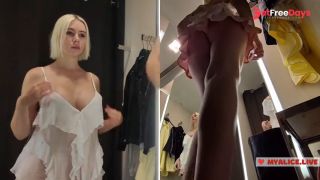 [GetFreeDays.com] Blonde with big boobs tries on transparent clothes. Video from public locker room Sex Leak October 2022-5