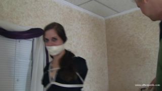free porn video 19 office femdom Shiny Gold Skirt Seated Bondage, bondage on femdom porn-0