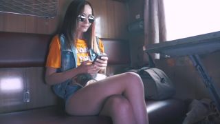 MilaGrace - Lustful Eighteen Year old Bitch Sucked my Fat Cock in the Train -0