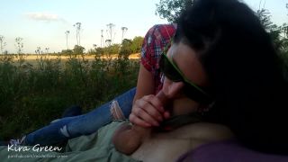 [Amateur] How to spend an evening in nature with benefit - POV Outdoor Blowjob and Sex-1