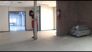 clip 43 cerita sex femdom Lady in red Pole-tied cleavegagged, fetish on fetish porn-5