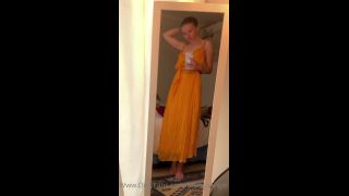 Milena Angel () Milenaangel - delivered unboxing fitting red jumpsuit yellow dress 06-04-2021-3