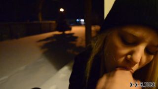  Mya Ryker  fetish Mya Ryker Backyard Bj Winter Night-2