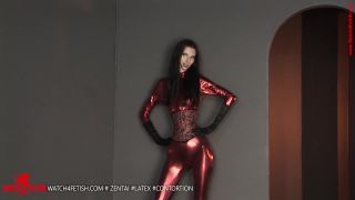 Strip in a zentai catsuit-1