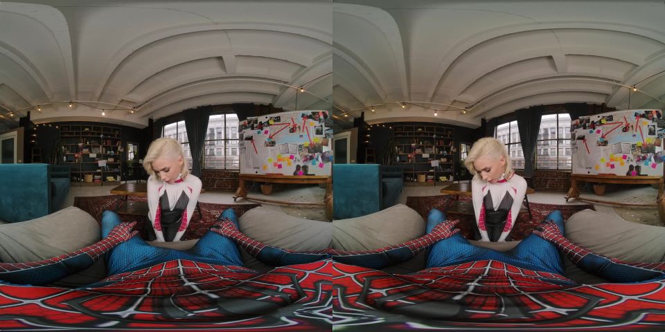 clip 36 oral blowjob Spider-Gwen - Gear VR 60 Fps, balls licking on femdom porn