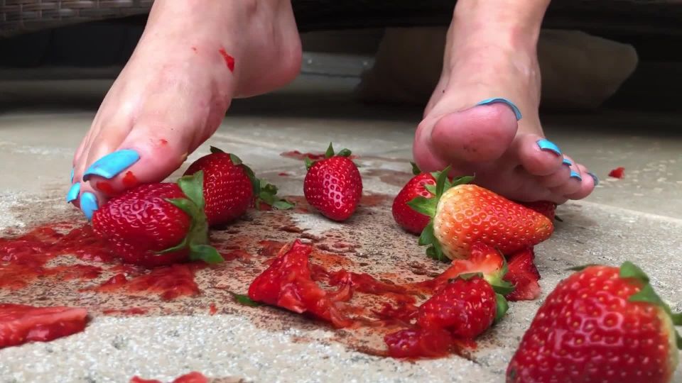 adult video clip 34 Goddess Lena - Strawberry Crushing - footjob - feet porn mistress ezada femdom