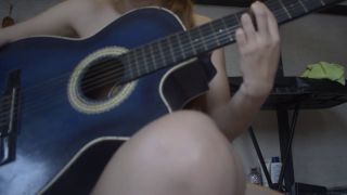Isis Sun,sweet fox isisun - Petite blonde strips for her guitar teacher, so he can finish on her back-1