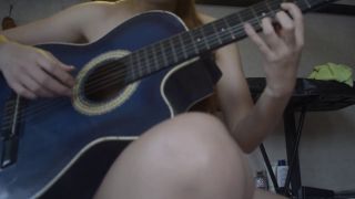 Isis Sun,sweet fox isisun - Petite blonde strips for her guitar teacher, so he can finish on her back-2
