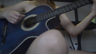 Isis Sun,sweet fox isisun - Petite blonde strips for her guitar teacher, so he can finish on her back-4