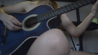 Isis Sun,sweet fox isisun - Petite blonde strips for her guitar teacher, so he can finish on her back-5