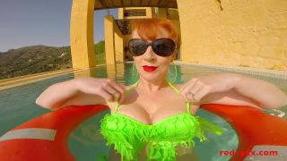 Red Milf XXX - Poolside Porn mature -0