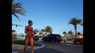 Candid vor perfect babe in thong bikini-9