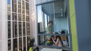online xxx clip 20 hardcore dp Redkittycat Spying on the Neighbors Public Sex on the Balcony, hardcore on hardcore porn-8