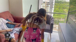 Latina Maid Asks Me To Pay Her With A Hard Fuck In Exchange For Cleanin.-2